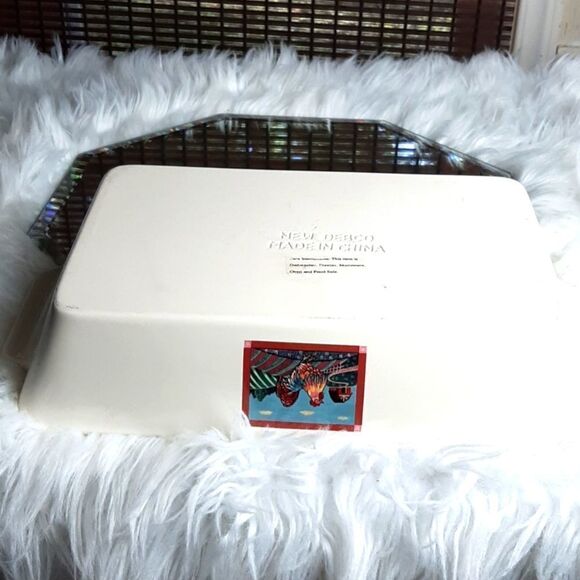 New Debco Ceramic Vintage Rooster Casserole Baking Dish 14 Lx7 Deep - Picture 7 of 9